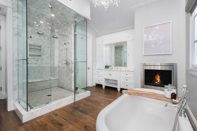 Luxurious Shower and Tub Areas